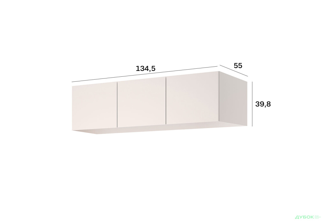 Зображення 7 - Антресоль MiroMark Лілі / Lily 3дв 134,5 см Глянець кашемір