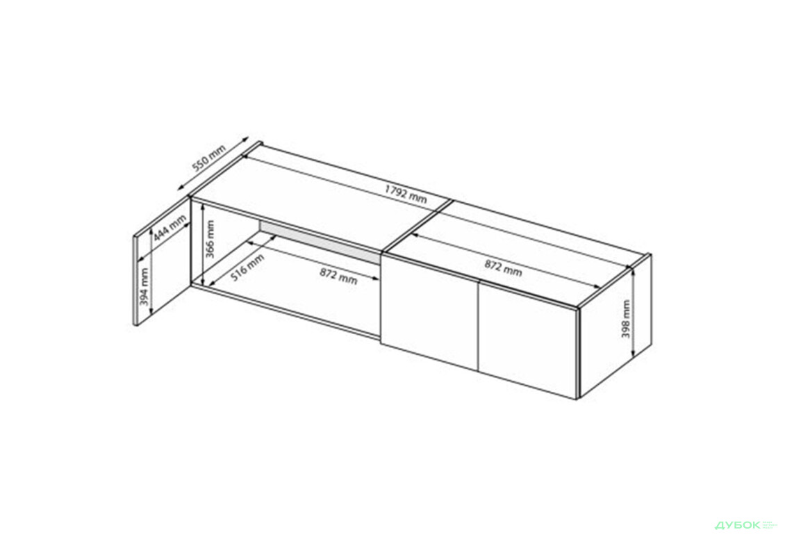 Антресоль MiroMark Лілі / Lily 4дв 179,2 см Глянець кашемір - Зображення 7 Зображення 7 - Антресоль MiroMark Лілі / Lily 4дв 179,2 см Глянець кашемір