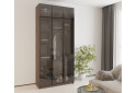 Шафа MebelStar Оскар 3-дверна з антресоллю та вітринами 120 см Дуб рістрето - Зображення 2 Зображення 2 - Шафа MebelStar Оскар 3-дверна з антресоллю та вітринами 120 см Дуб рістрето