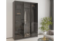 Шафа MebelStar Оскар 3-дверна з вітринами 150 см Антрацит - Зображення 2 Зображення 2 - Шафа MebelStar Оскар 3-дверна з вітринами 150 см Антрацит
