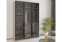 Зображення 2 - Шафа MebelStar Оскар 3-дверна з вітринами 150 см Сіра мишка