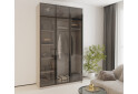 Зображення 2 - Шафа MebelStar Оскар 3-дверна з антресоллю та вітринами 150 см Кашемір