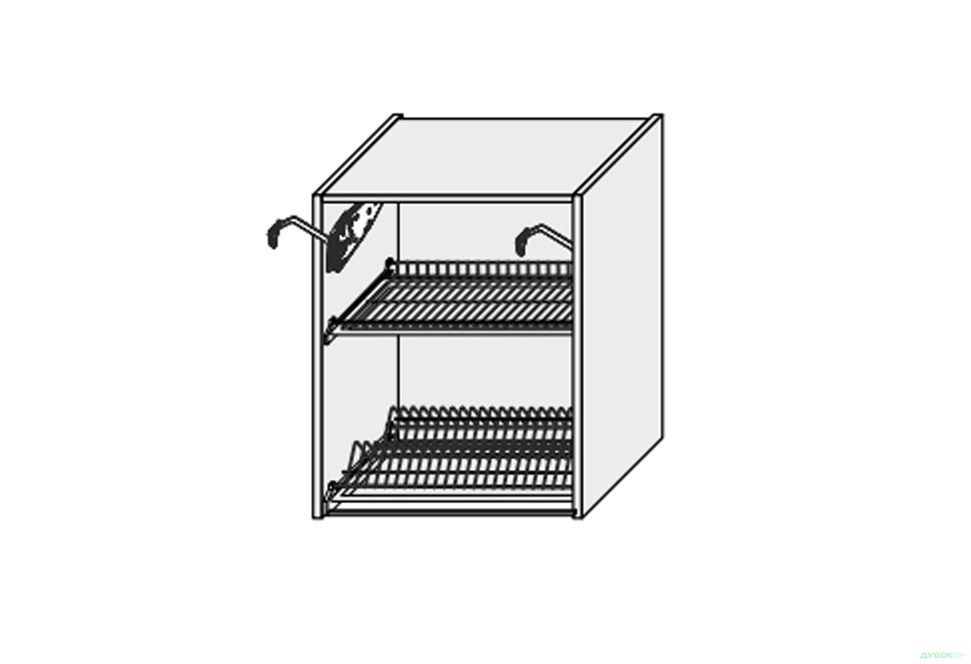Зображення 1 - Корпус 60В 2дв Сушка Aventos Pro Blum+GTV 720мм MiroMark