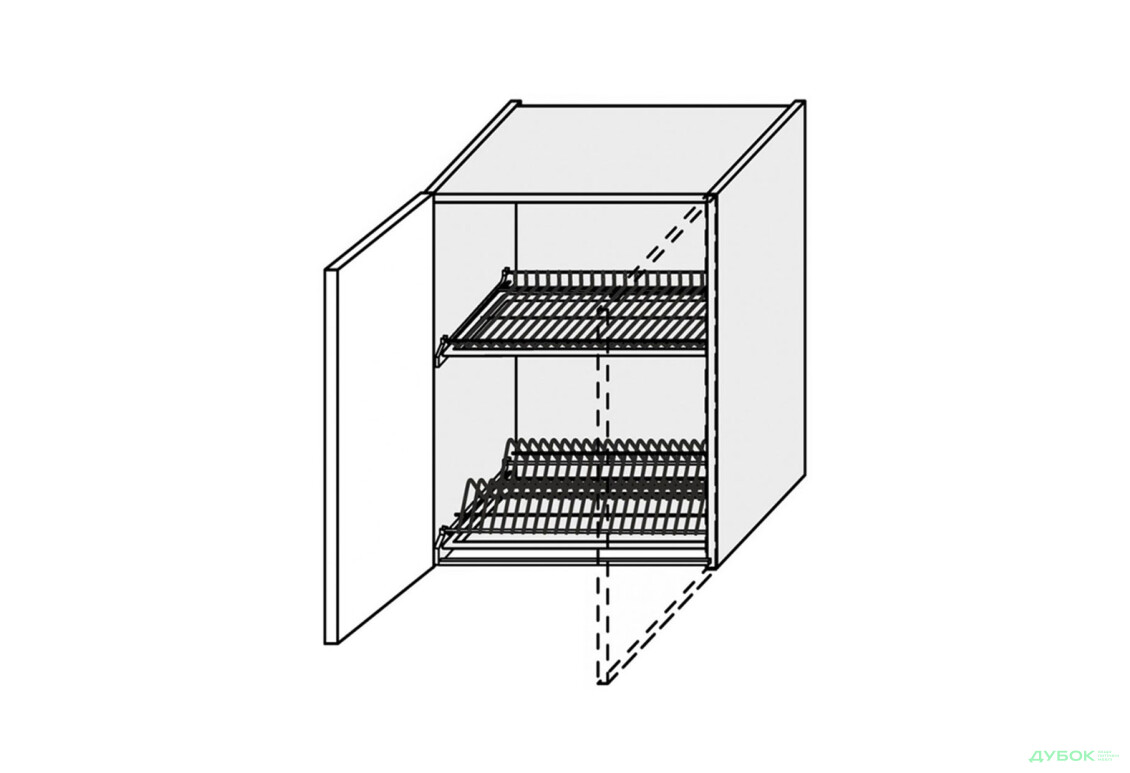 Верх 60ВС/720 1дв сушка Pro Blum+GTV левая Миллениум / Millenium Premium МироМарк - Изображение 1 Изображение 1 - Верх 60ВС/720 1дв сушка Pro Blum+GTV левая Миллениум / Millenium Premium МироМарк