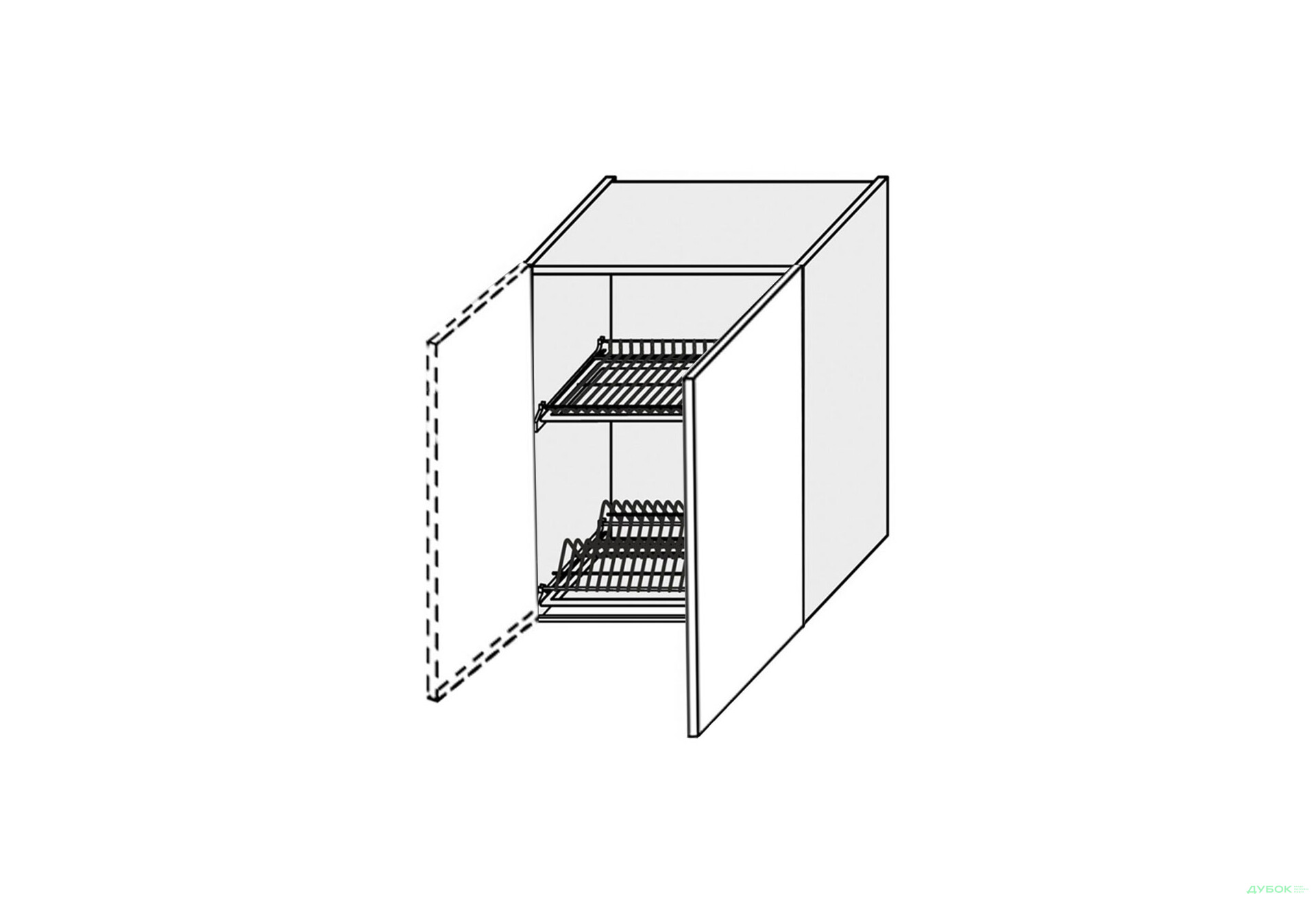Верх 60ВС/720 1дв сушка Pro Blum+GTV правая Миллениум / Millenium Premium МироМарк - Изображение 1 Изображение 1 - Верх 60ВС/720 1дв сушка Pro Blum+GTV правая Миллениум / Millenium Premium МироМарк
