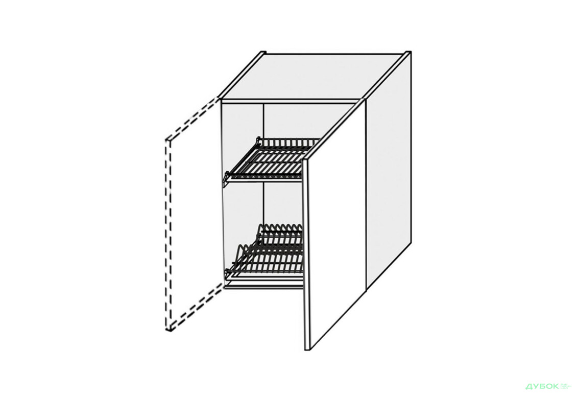 Верх 60ВС/720 1дв сушка Pro Blum+GTV правая Миллениум / Millenium Premium МироМарк - Изображение 1 Изображение 1 - Верх 60ВС/720 1дв сушка Pro Blum+GTV правая Миллениум / Millenium Premium МироМарк