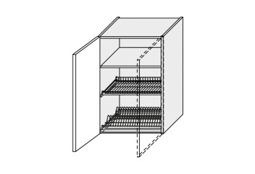 Верх 60ВС/900 1дв сушка Pro Blum+GTV ліва Міленіум / Millenium Premium MiroMark