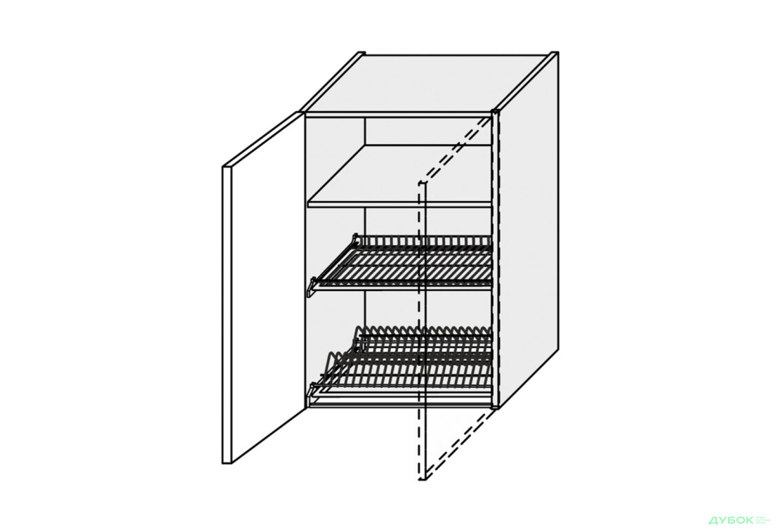 Верх 60ВС/900 1дв сушка Pro Blum+GTV левая Миллениум / Millenium Premium МироМарк - Изображение 1 Изображение 1 - Верх 60ВС/900 1дв сушка Pro Blum+GTV левая Миллениум / Millenium Premium МироМарк