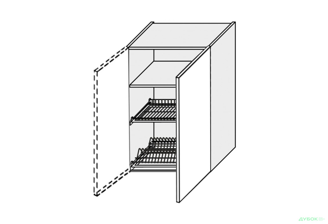 Верх 60ВС/900 1дв сушка Pro Blum+GTV права Міленіум / Millenium Premium MiroMark