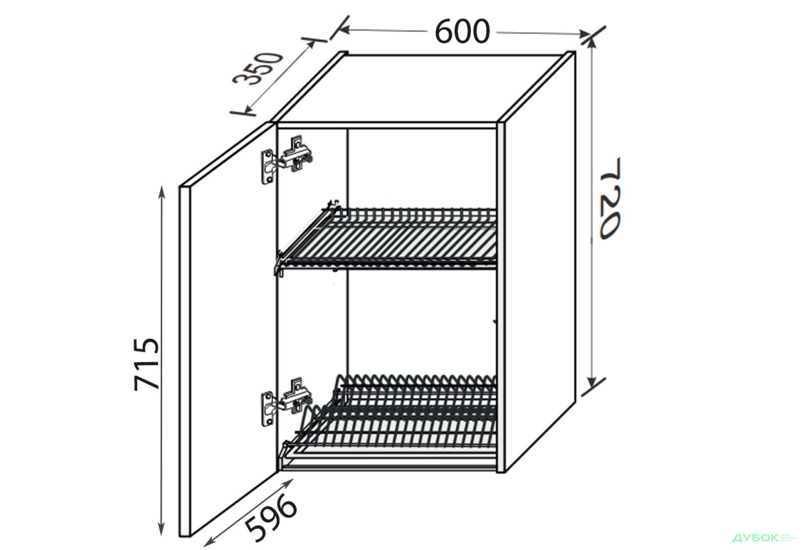 Зображення 2 - Верх 60ВС/720 1дв сушка Pro Blum+GTV Вінтаж / Vintage MiroMark