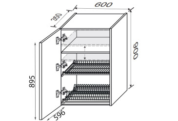 Верх 60ВС/900 1дв сушка Pro Blum+GTV Зображення Верх 60ВС/900 1дв сушка Pro Blum+GTV