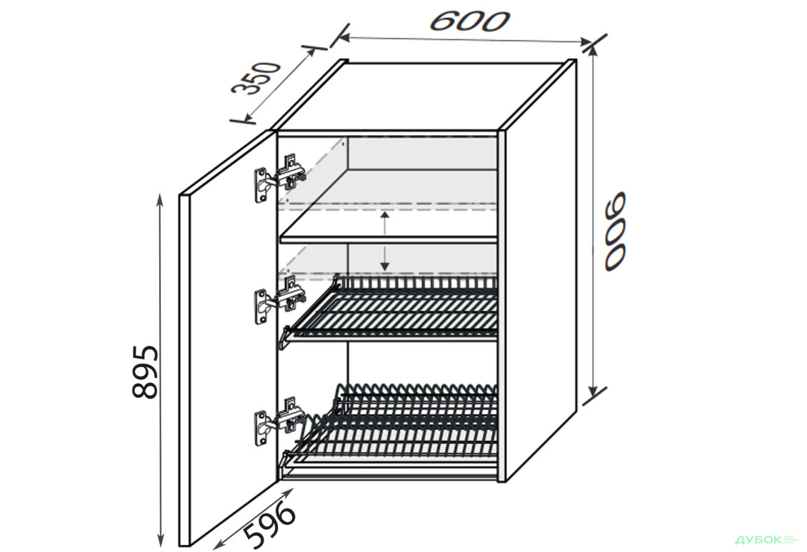 Верх 60ВС/900 1дв сушка Pro Blum+GTV Вінтаж / Vintage MiroMark - Зображення 2 Зображення 2 - Верх 60ВС/900 1дв сушка Pro Blum+GTV Вінтаж / Vintage MiroMark