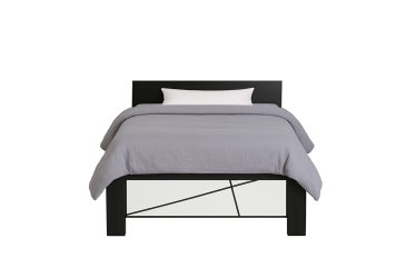 Ліжко ВМК Каспіан МДФ (без вкладу) 90х200 см венге магія / білий сніг