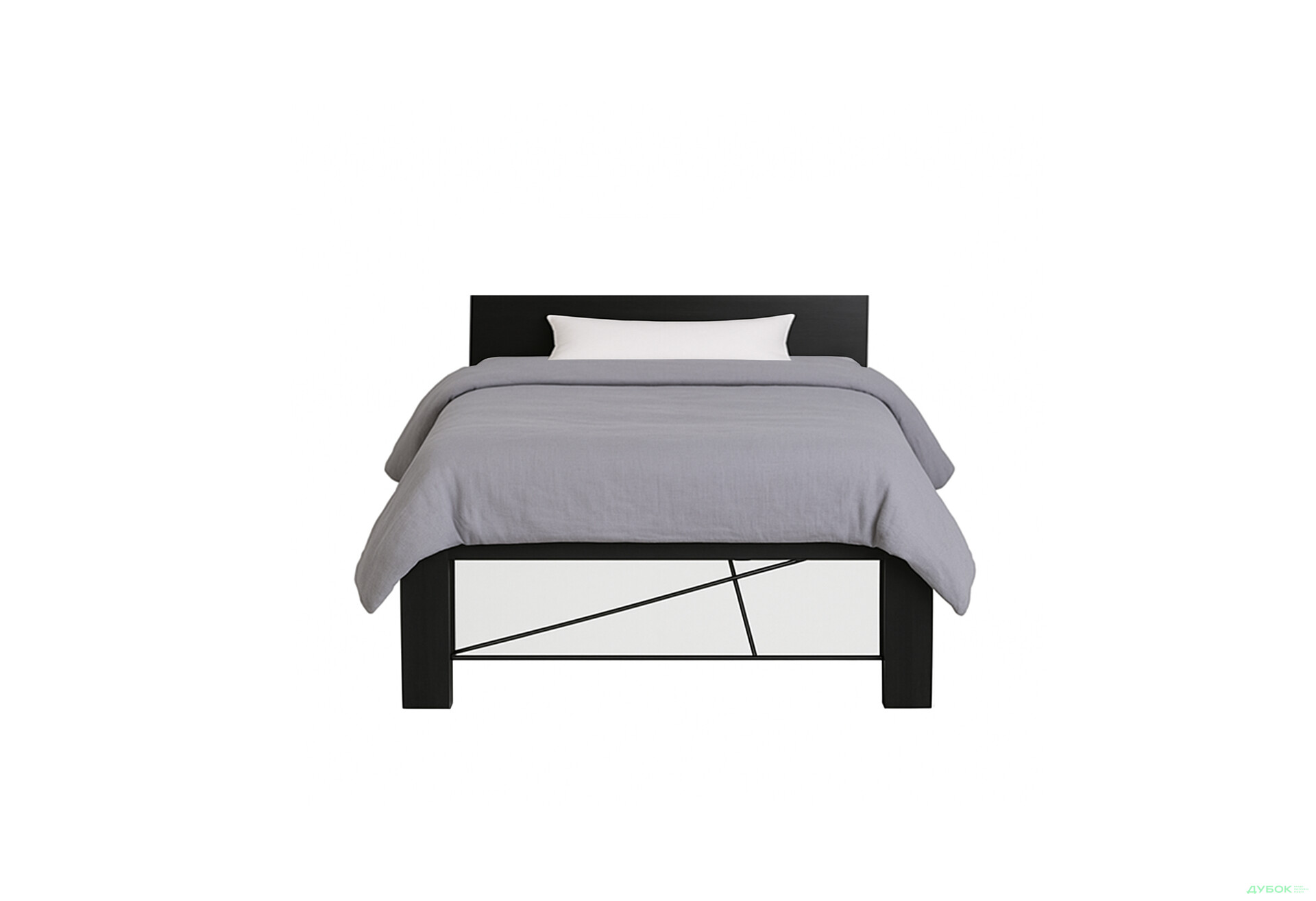 Зображення 1 - Ліжко ВМК Каспіан МДФ (без вкладу) 90х200 см венге магія / білий сніг