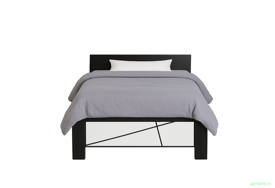 Ліжко ВМК Каспіан МДФ (без вкладу) 90х200 см венге магія / білий сніг