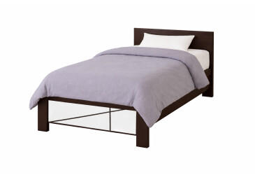 Кровать ВМК Каспиан МДФ (без вклада) 90х200 см венге магия / белый снег