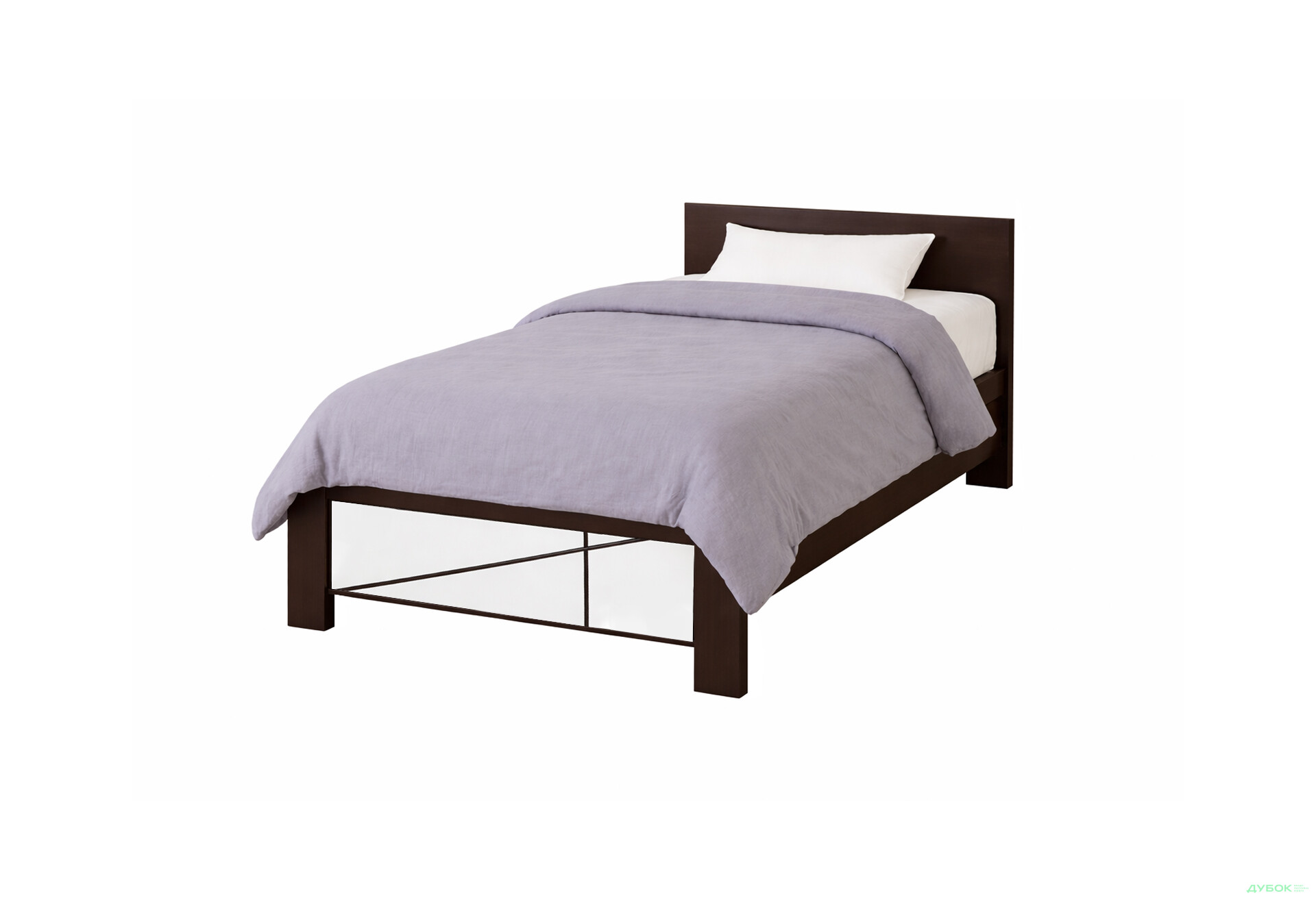 Зображення 1 - Ліжко ВМК Каспіан МДФ (без вкладу) 90х200 см венге магія / білий сніг