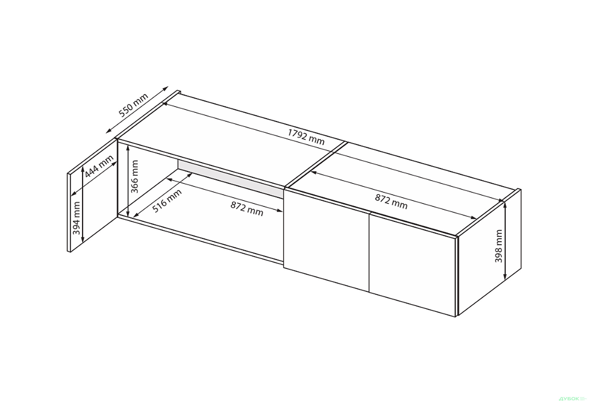 Антресоль MiroMark Фемілі / Family 4 дв з дзеркалами, білий глянець - Зображення 3 Зображення 3 - Антресоль MiroMark Фемілі / Family 4 дв з дзеркалами, білий глянець