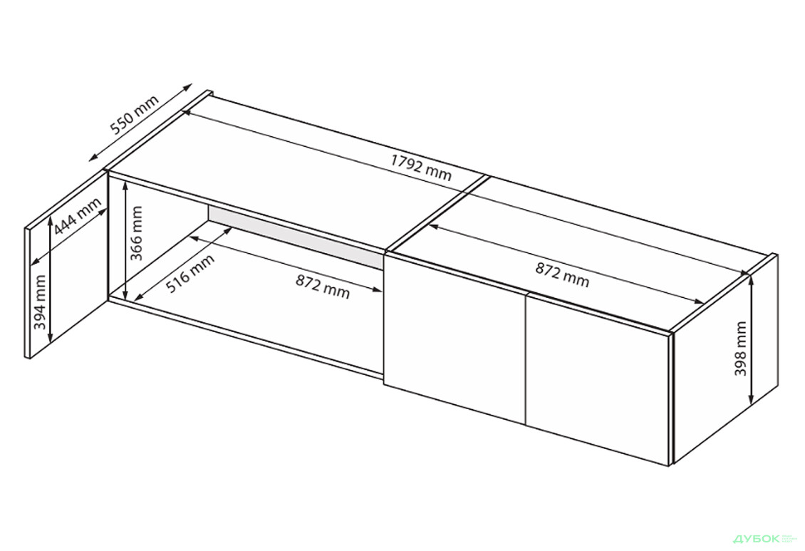 Изображение 3 - Антресоль MiroMark Фемили/Family 4 дв с зеркалами, белый глянец