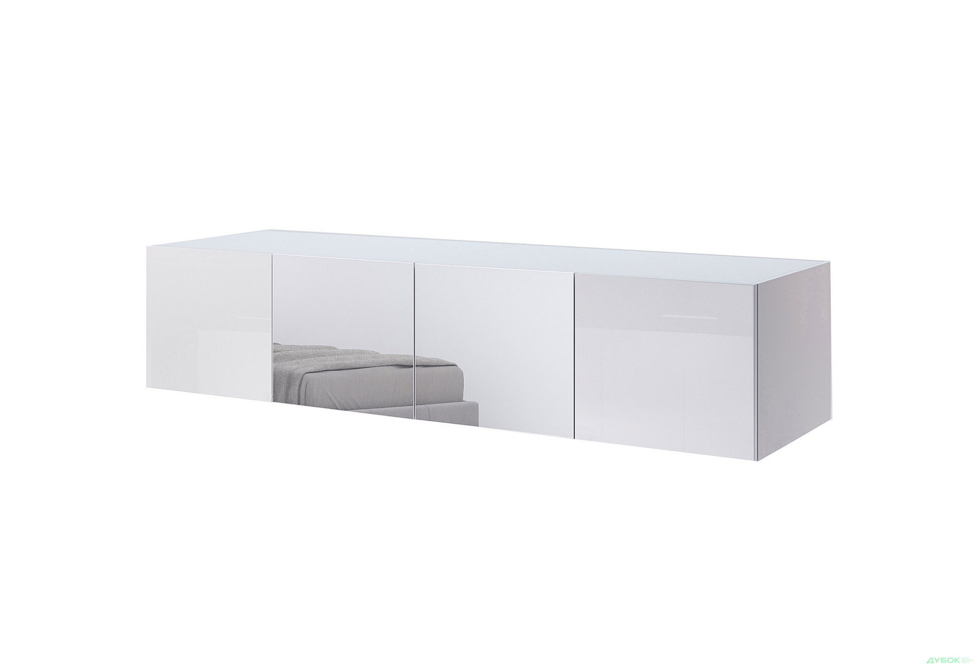 Антресоль MiroMark Фемілі / Family 4 дв з дзеркалами, білий глянець - Зображення 1 Зображення 1 - Антресоль MiroMark Фемілі / Family 4 дв з дзеркалами, білий глянець