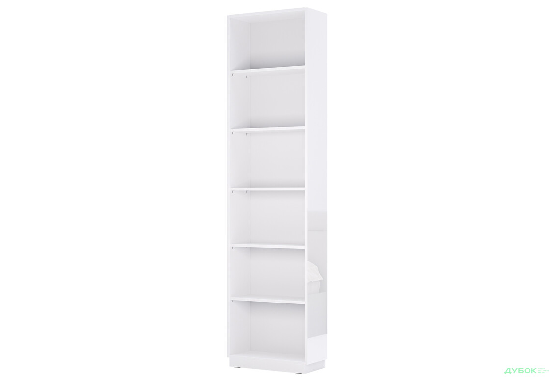 Шафа MiroMark Фемілі / Family Кутове закінчення з відкритими полицями, білий глянець - Зображення 1 Зображення 1 - Шафа MiroMark Фемілі / Family Кутове закінчення з відкритими полицями, білий глянець