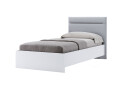 Ліжко MiroMark Фемілі 90х200 см з м'яким узголів'ям та каркасом, біле - Зображення 1 Зображення 1 - Ліжко MiroMark Фемілі 90х200 см з м'яким узголів'ям та каркасом, біле