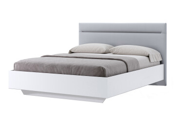 Ліжко MiroMark Фемілі (без вкладу) з м'яким узголів'ям 160х200 см, біле