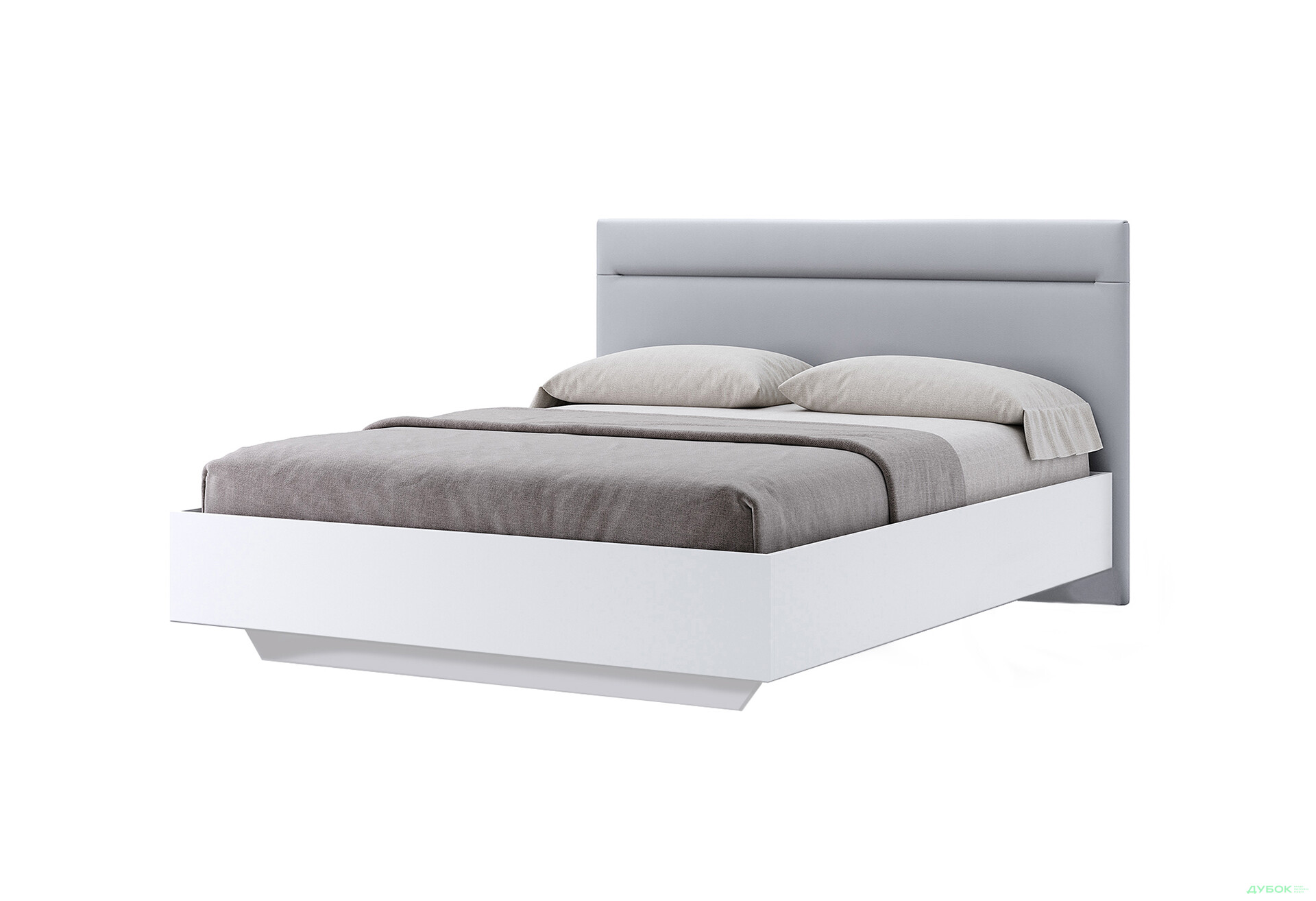 Ліжко MiroMark Фемілі (без вкладу) з м'яким узголів'ям 160х200 см, біле - Зображення 1 Зображення 1 - Ліжко MiroMark Фемілі (без вкладу) з м'яким узголів'ям 160х200 см, біле