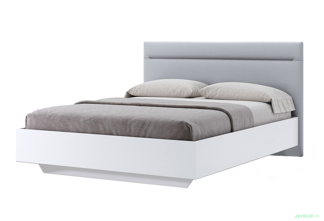 Ліжко MiroMark Фемілі (без вкладу) з м'яким узголів'ям 160х200 см, біле - Зображення 1 Зображення 1 - Ліжко MiroMark Фемілі (без вкладу) з м'яким узголів'ям 160х200 см, біле