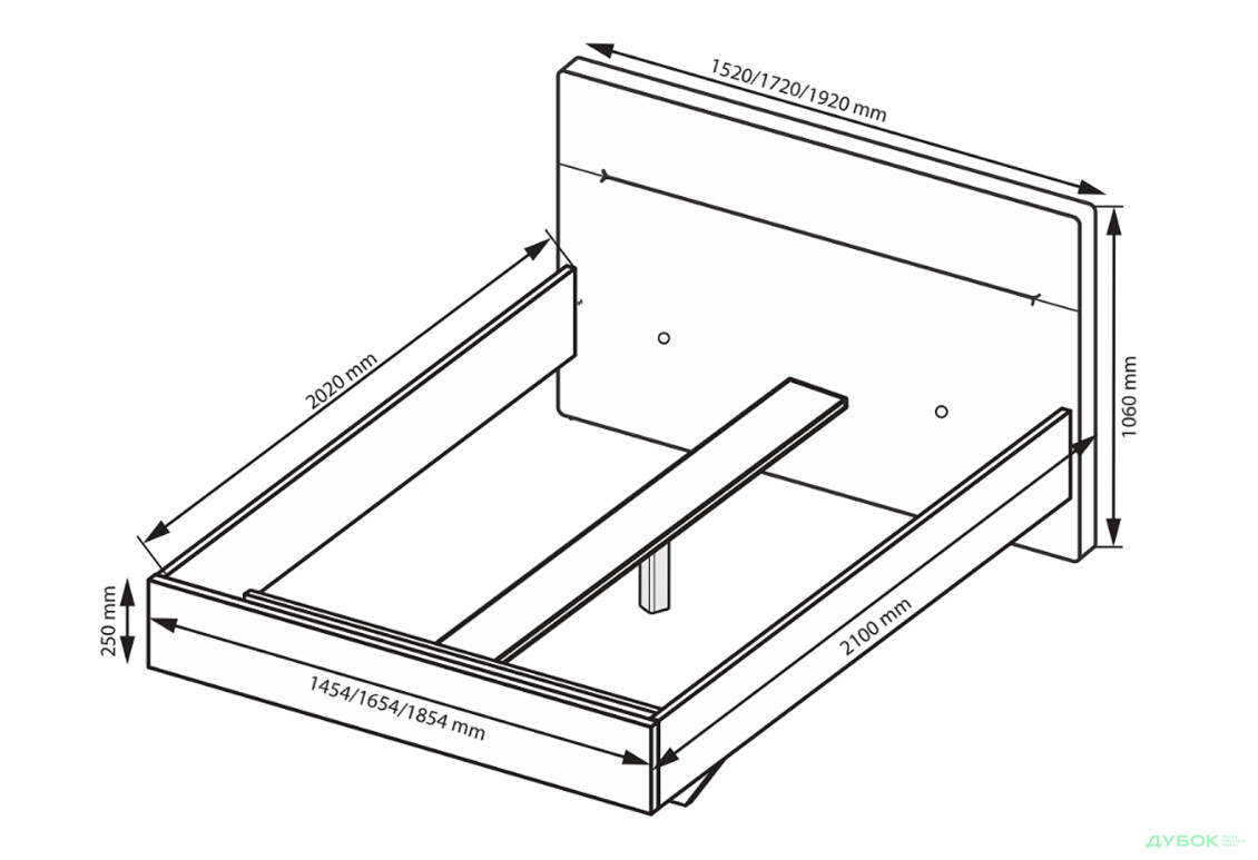 Ліжко MiroMark Фемілі (без вкладу) з м'яким узголів'ям 160х200 см, біле - Зображення 3 Зображення 3 - Ліжко MiroMark Фемілі (без вкладу) з м'яким узголів'ям 160х200 см, біле