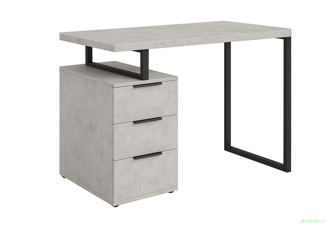 Стол письменный Moreli МХ0003 120x60 см с ящиками бетон тефра
