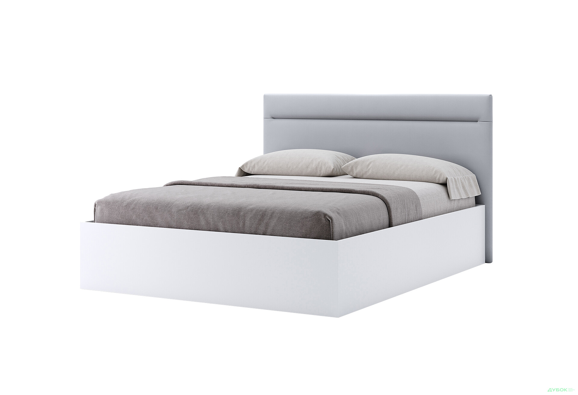 Ліжко MiroMark Фемілі 160х200 см підйомне з м'яким узголів'ям, біле - Зображення 1 Зображення 1 - Ліжко MiroMark Фемілі 160х200 см підйомне з м'яким узголів'ям, біле