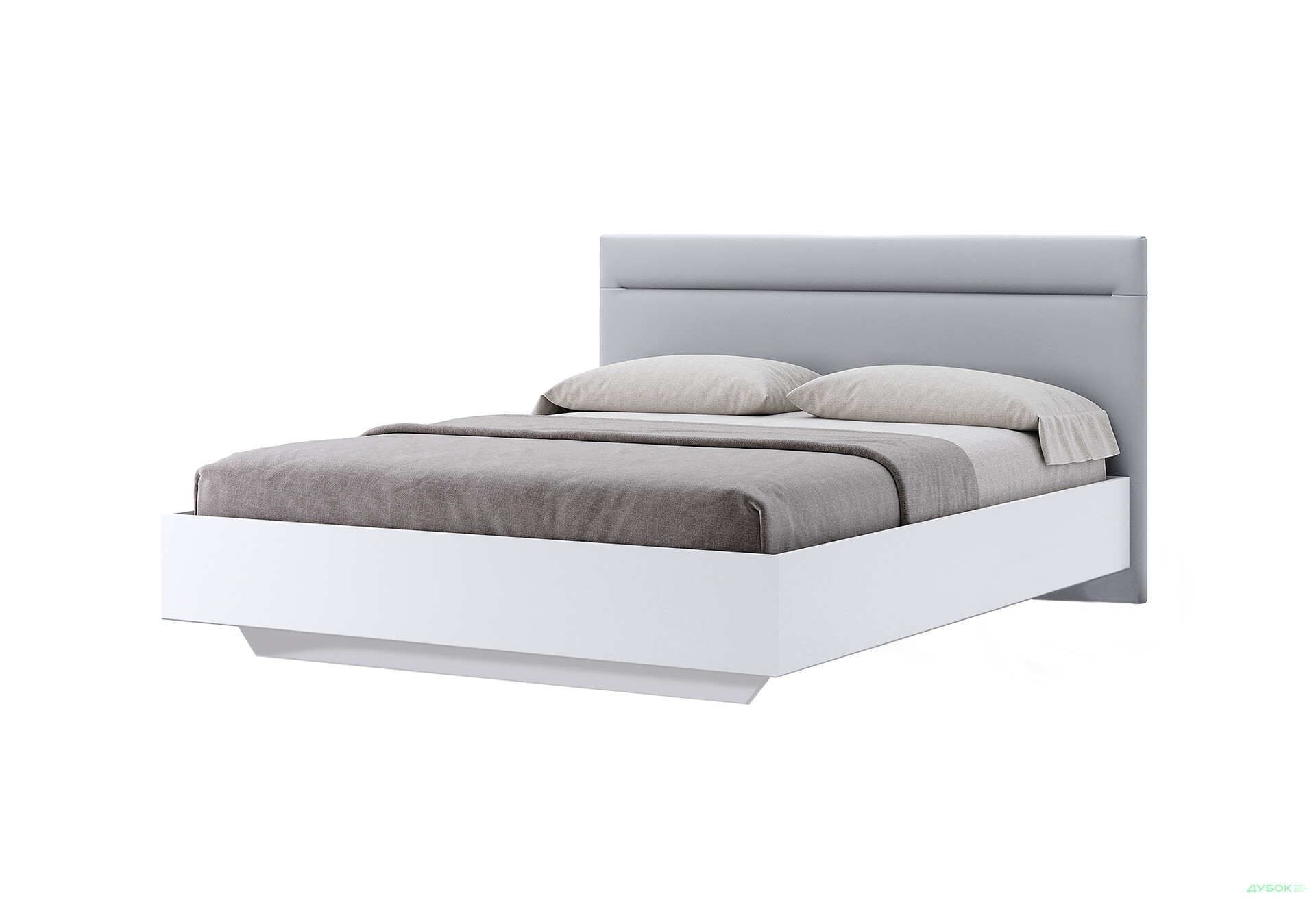 Ліжко MiroMark Фемілі (без вкладу) з м'яким узголів'ям 180х200 см, біле - Зображення 1 Зображення 1 - Ліжко MiroMark Фемілі (без вкладу) з м'яким узголів'ям 180х200 см, біле