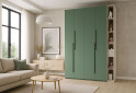 Изображение 2 - Шкаф Svit Mebliv Спейс четырехдверная с полками 180х220х57 см, кашемир / зеленый дымчатый