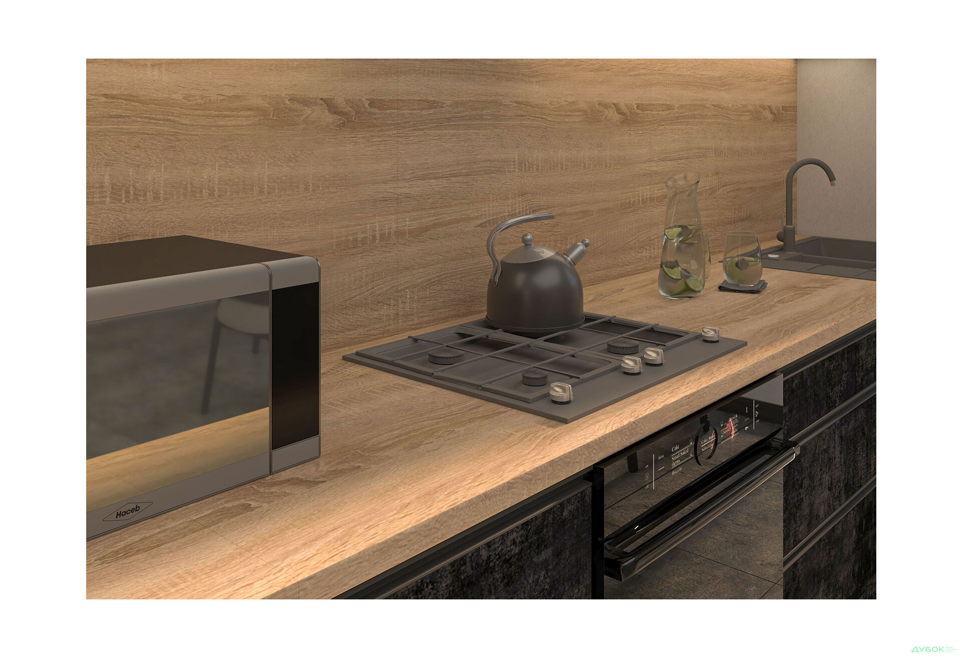 Изображение 3 - Кухня Вип-мастер ГаМа / GaMa Люкс 300 см, бетон темный / бетон