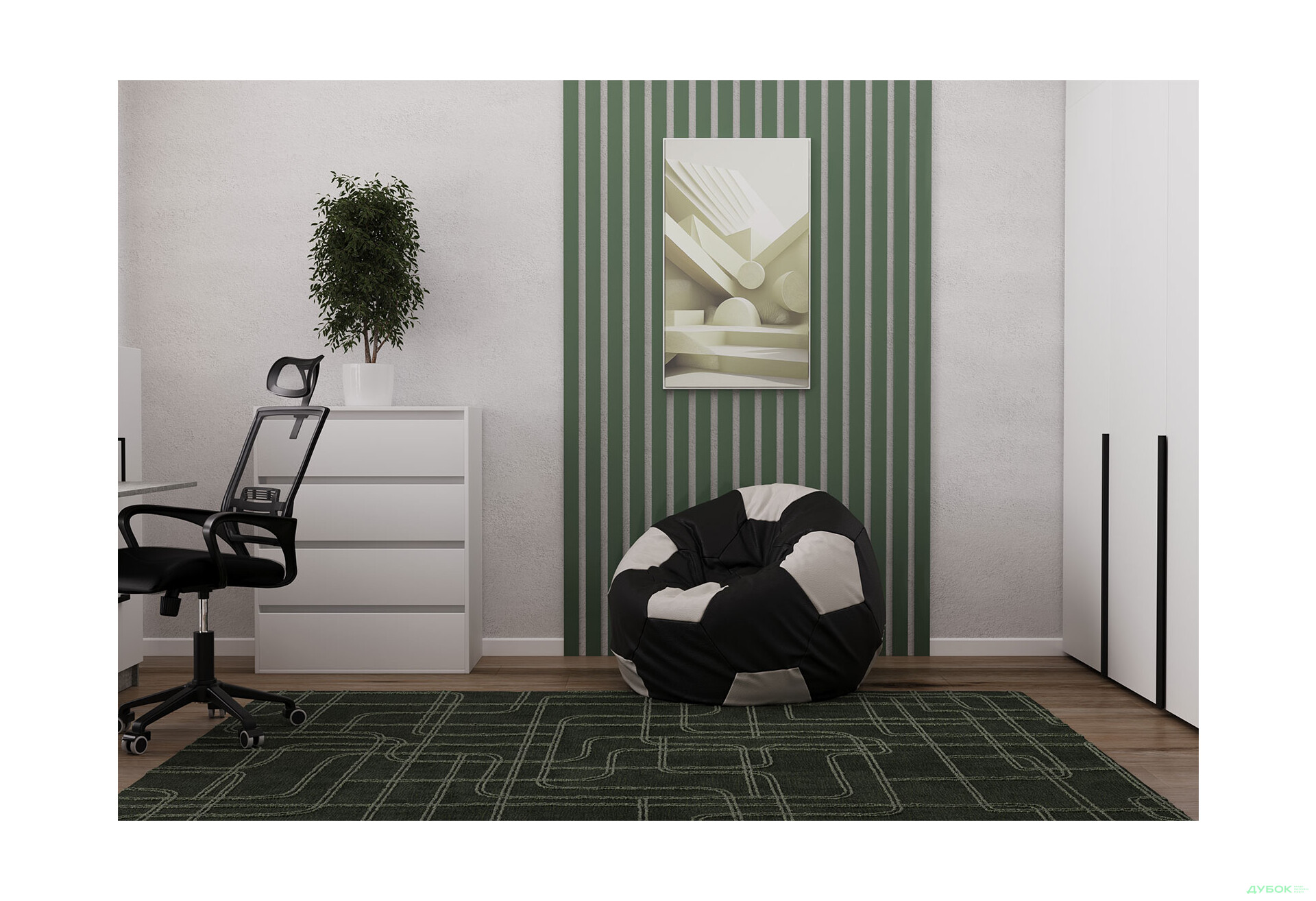 Изображение 2 - Футбольный мяч XL Основная ткань: Flybag Zeus Deluxe Black; вставки: Flybag Zeus Deluxe Snow Flybag