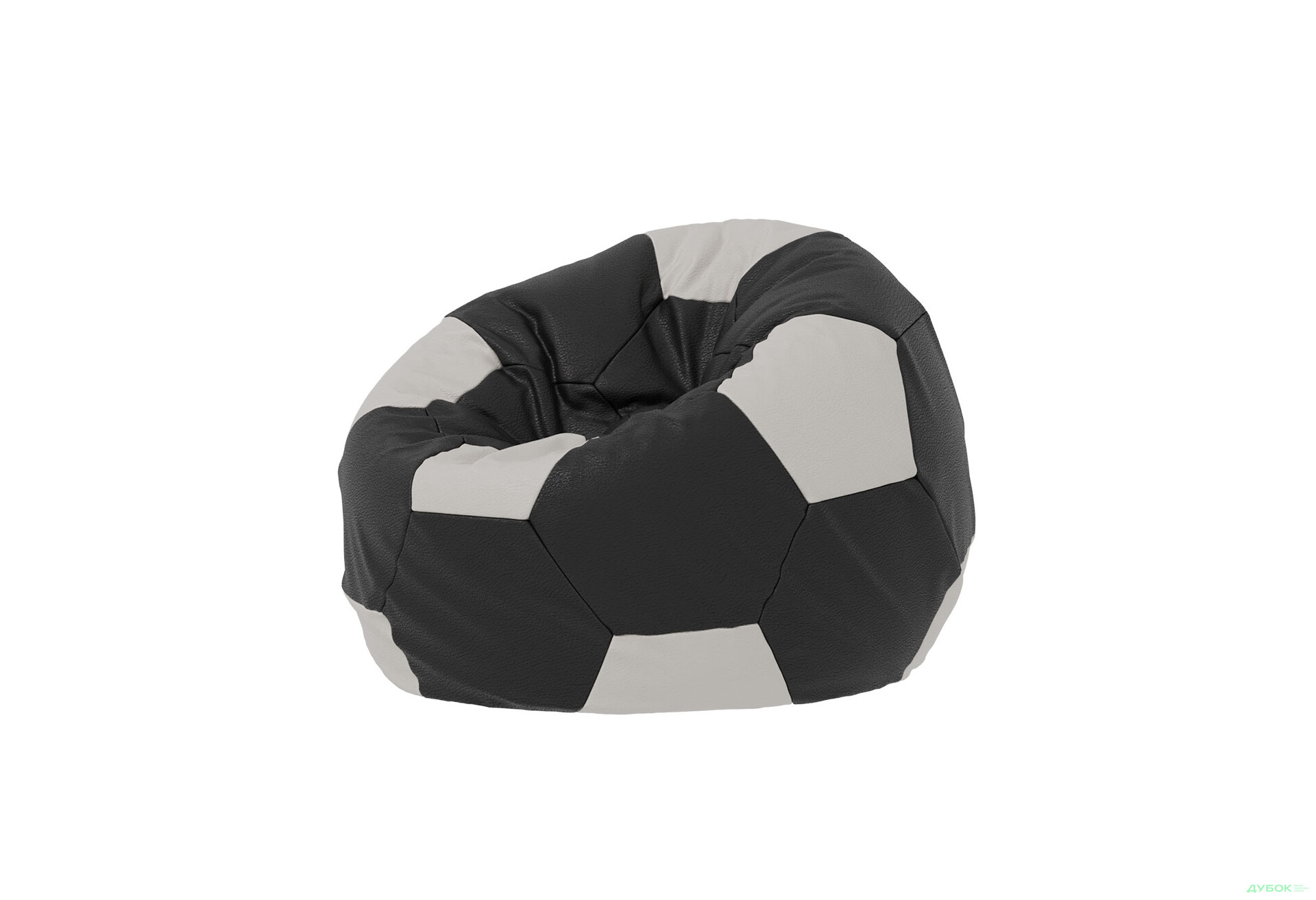 Изображение 1 - Футбольный мяч XL Основная ткань: Flybag Zeus Deluxe Black; вставки: Flybag Zeus Deluxe Snow Flybag