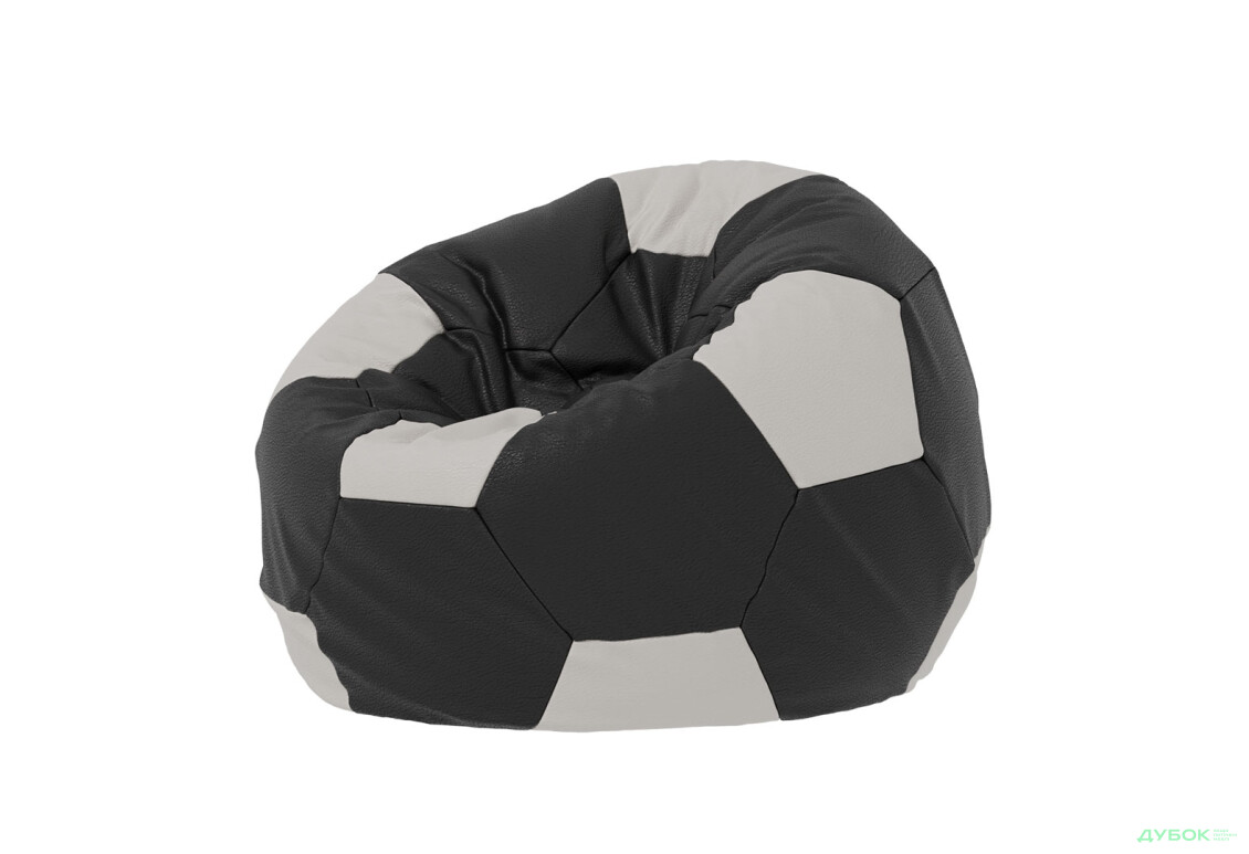 Футбольный мяч XL Основная ткань: Flybag Zeus Deluxe Black; вставки: Flybag Zeus Deluxe Snow Flybag
