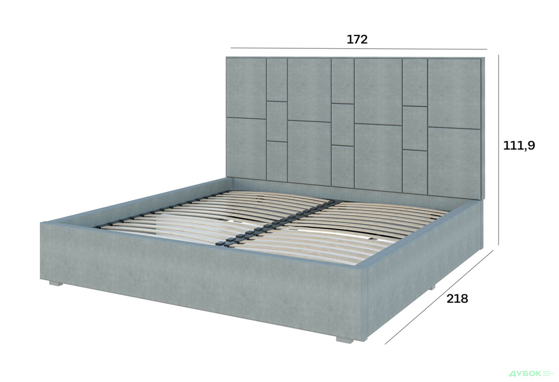 Зображення 4 - Ліжко-подіум Світ Меблів Саманта 1, 160х200 см без механізму велюр Багіра, 35