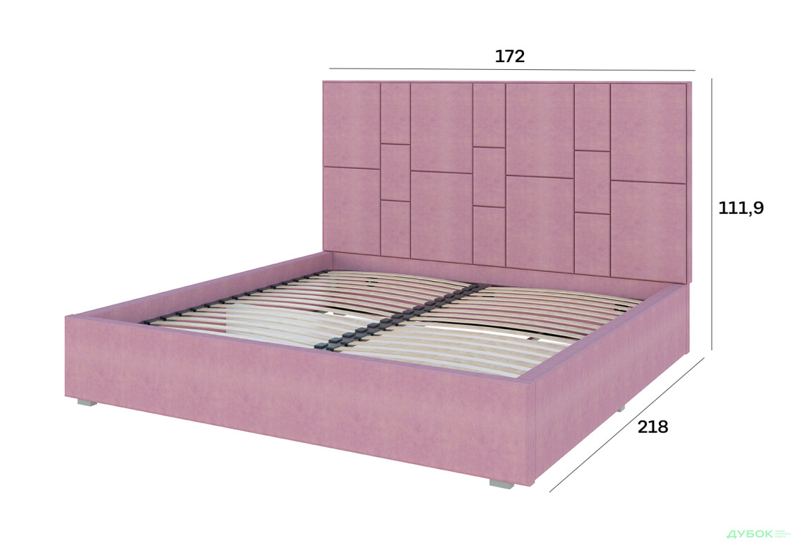 Зображення 4 - Ліжко-подіум Світ Меблів Саманта 1, 160х200 см без механізму велюр Багіра, 14