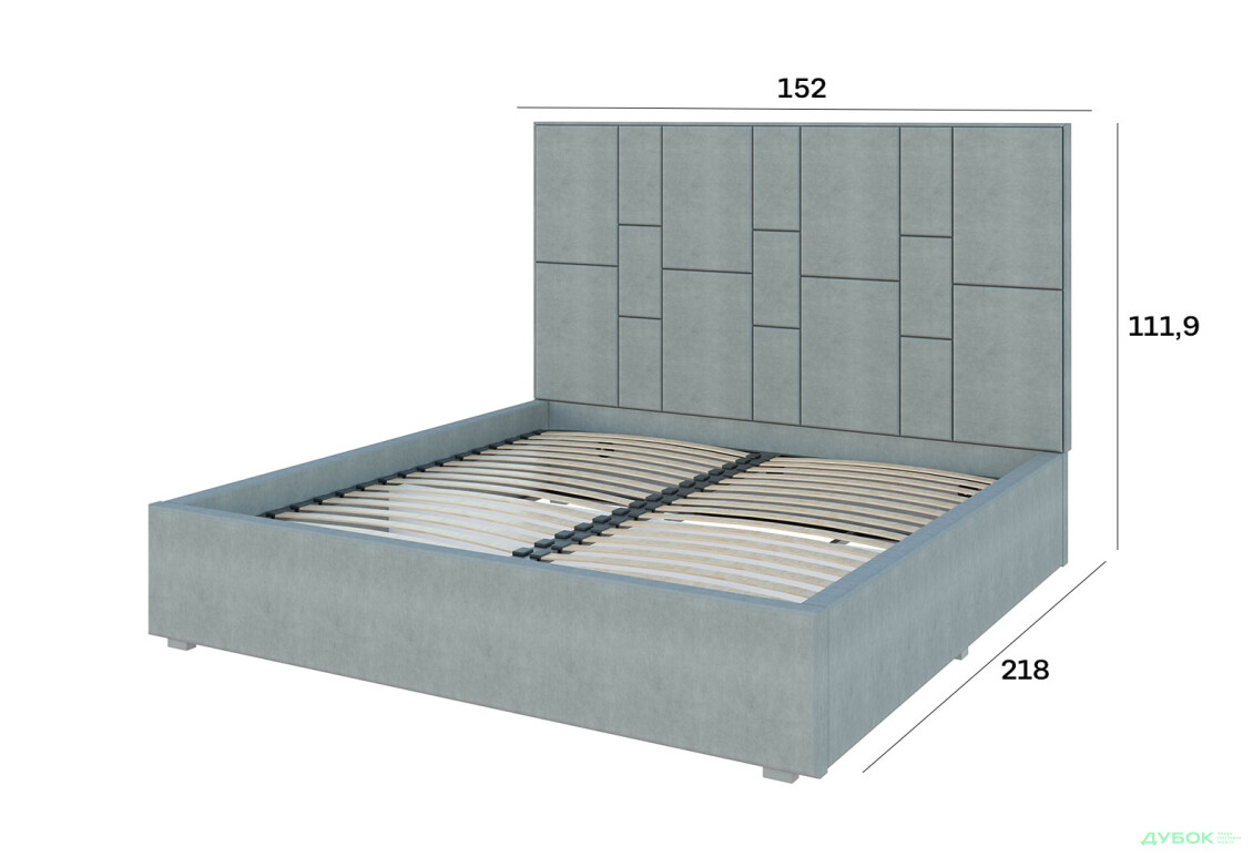 Зображення 4 - Ліжко-подіум Світ Меблів Саманта 1, 140х200 см без механізму велюр Багіра, 35