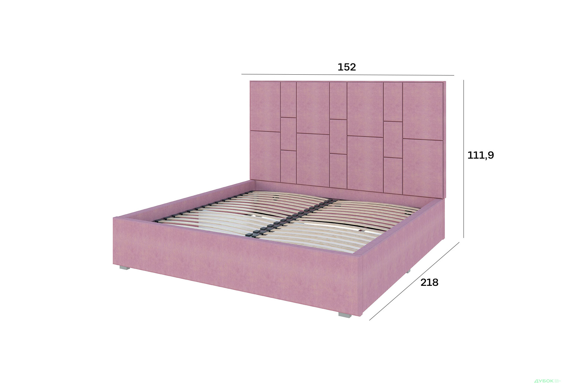 Зображення 4 - Ліжко-подіум Світ Меблів Саманта 1, 140х200 см без механізму велюр Багіра, 14