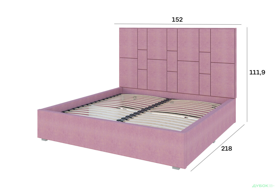 Зображення 4 - Ліжко-подіум Світ Меблів Саманта 1, 140х200 см без механізму велюр Багіра, 14