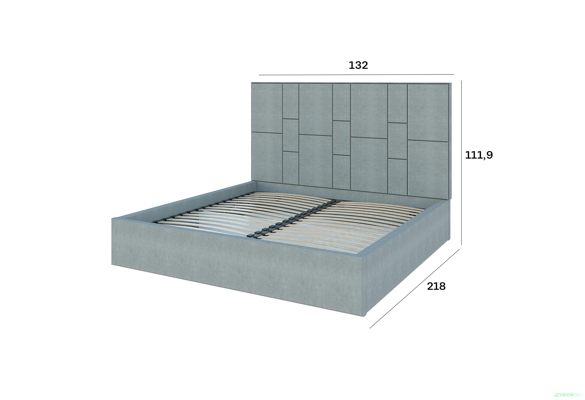 Изображение 5 - Кровать-подиум Svit Mebliv Саманта 1, 120х200 см подъемная велюр Багира, 35