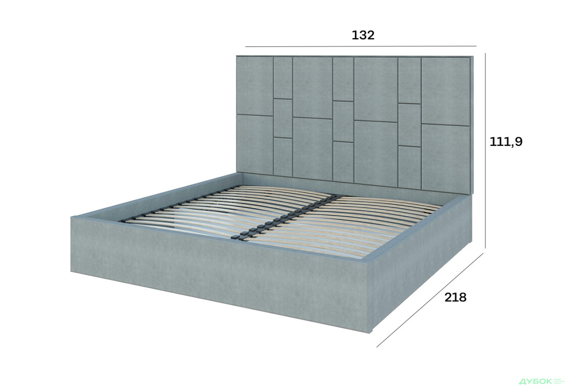 Изображение 5 - Кровать-подиум Svit Mebliv Саманта 1, 120х200 см подъемная велюр Багира, 35