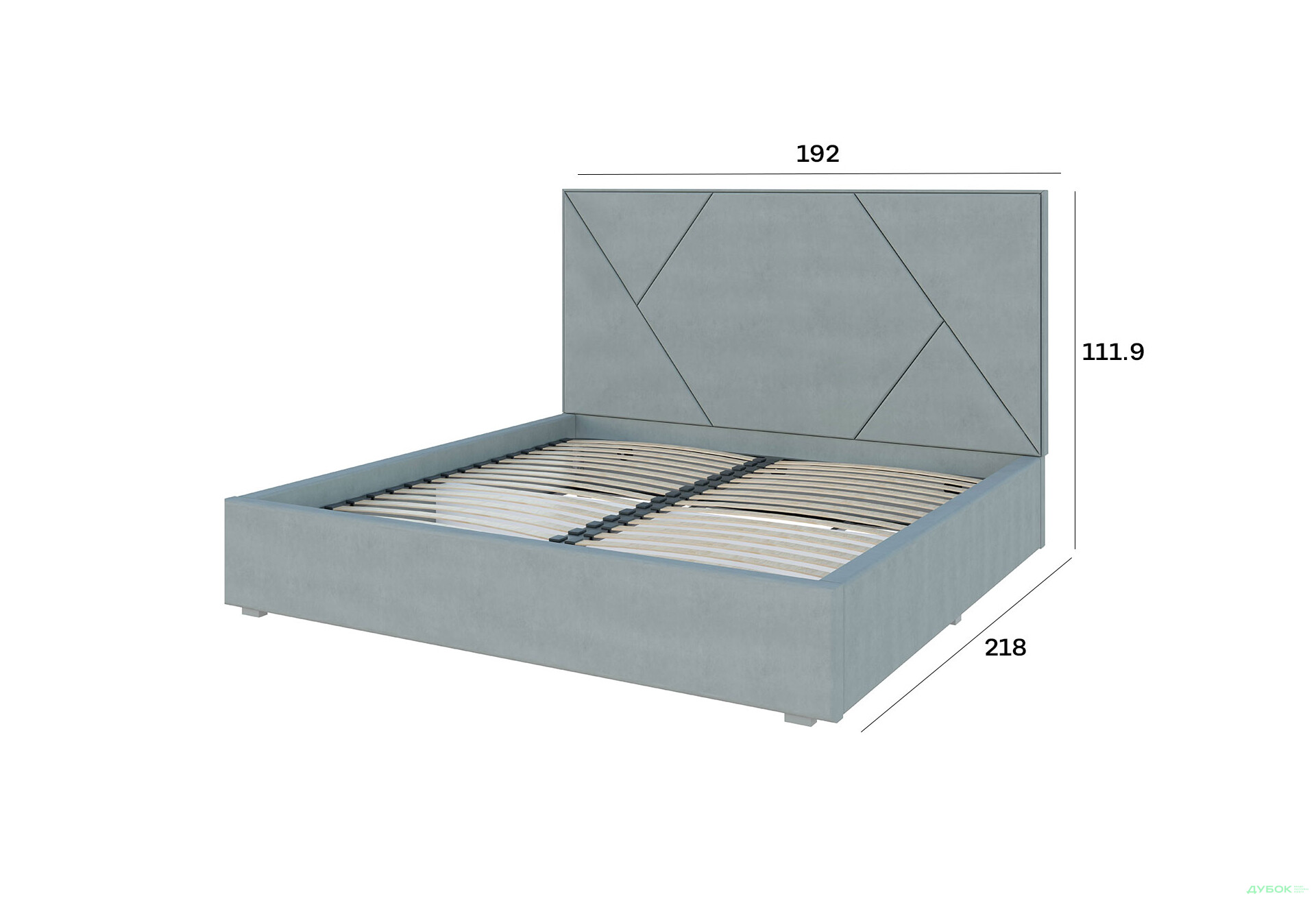 Изображение 4 - Кровать-подиум Svit Mebliv Саманта 2, 180х200 см без механизма велюр Багира, 35