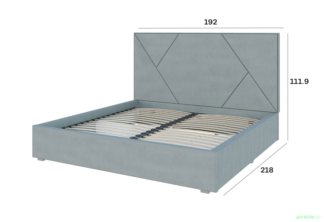 Изображение 4 - Кровать-подиум Svit Mebliv Саманта 2, 180х200 см без механизма велюр Багира, 35