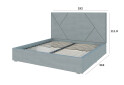 Изображение 4 - Кровать-подиум Svit Mebliv Саманта 2, 180х200 см без механизма велюр Багира, 35