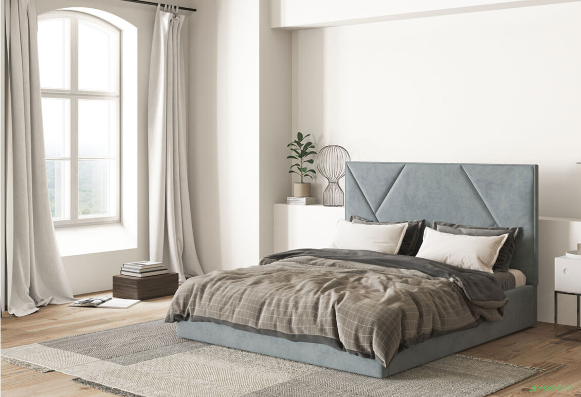 Изображение 2 - Кровать-подиум Svit Mebliv Саманта 2, 180х200 см без механизма велюр Багира, 35