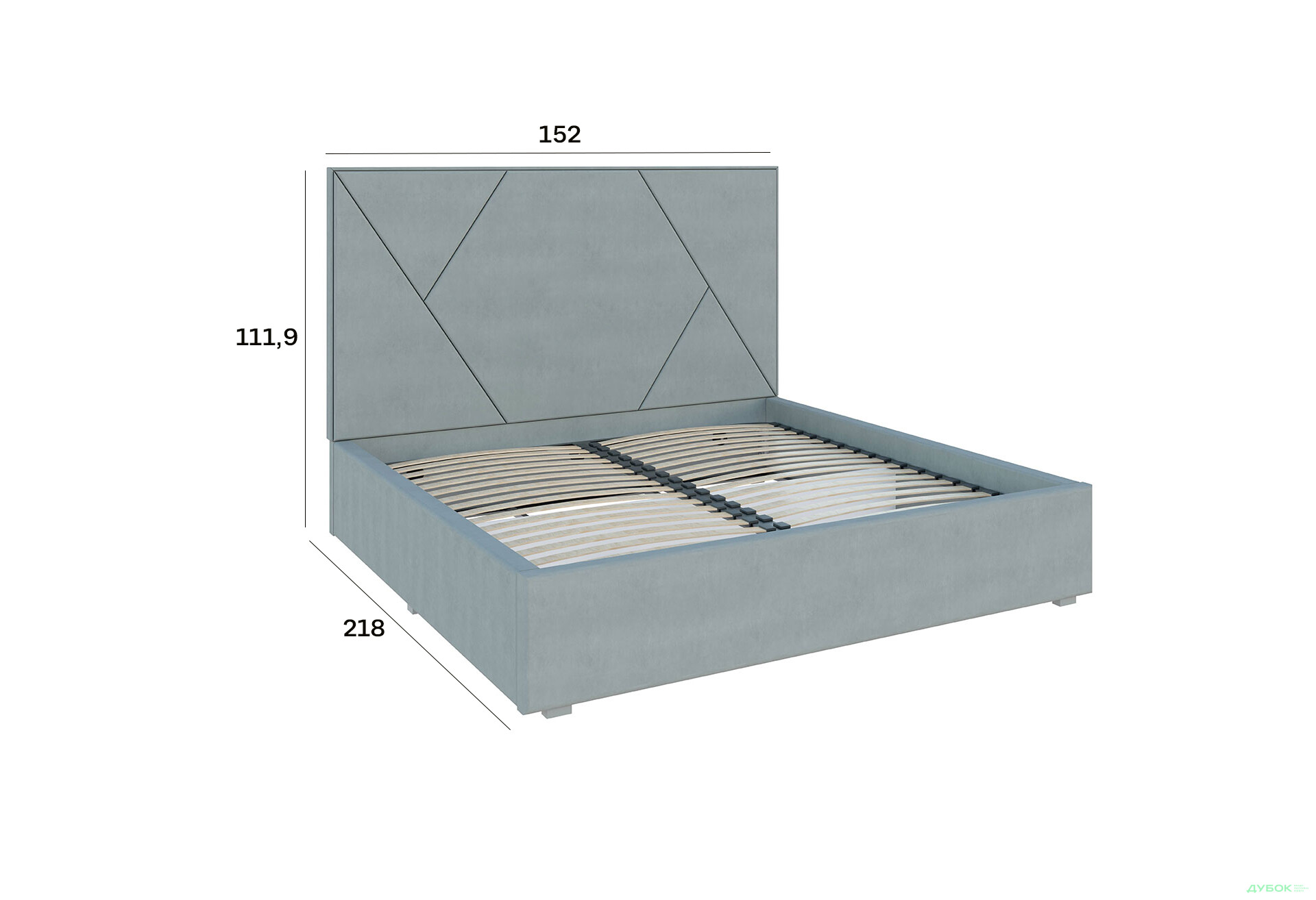 Изображение 4 - Кровать-подиум Svit Mebliv Саманта 2, 140х200 см без механизма велюр Багира, 35